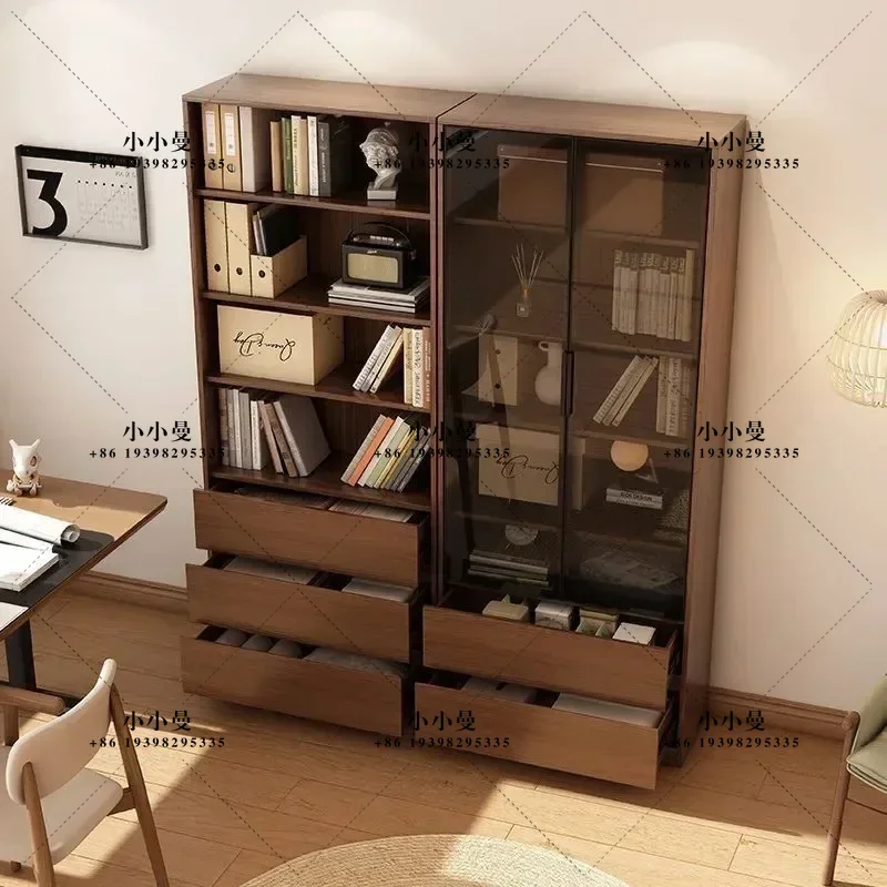 Home Ousine board with glass freely combined floor-standing display cabinet bookcase