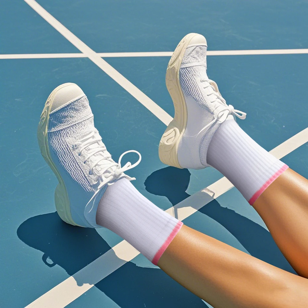 YUEDGE Women's Crew Socks Casual Socks For Women, Moisture Wicking Cushioned Gym Golf Tennis Training Athletic Socks, 5 Pairs image 2