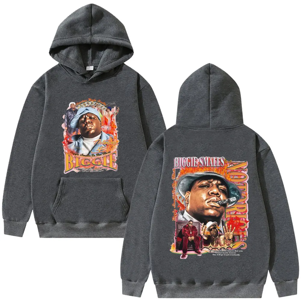 Rapper The Notorious Big Hoodie Biggie Smalls Graphic Hooded Sweatshirt Men's Women's Hip Hop Fashion Oversized Pullover Hoodies
