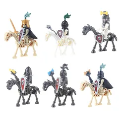Castello medievale cavaliere soldato guerrieri scheletri modello Building Blocks Strong Orcs Figures Collection Toy for Children Gifts