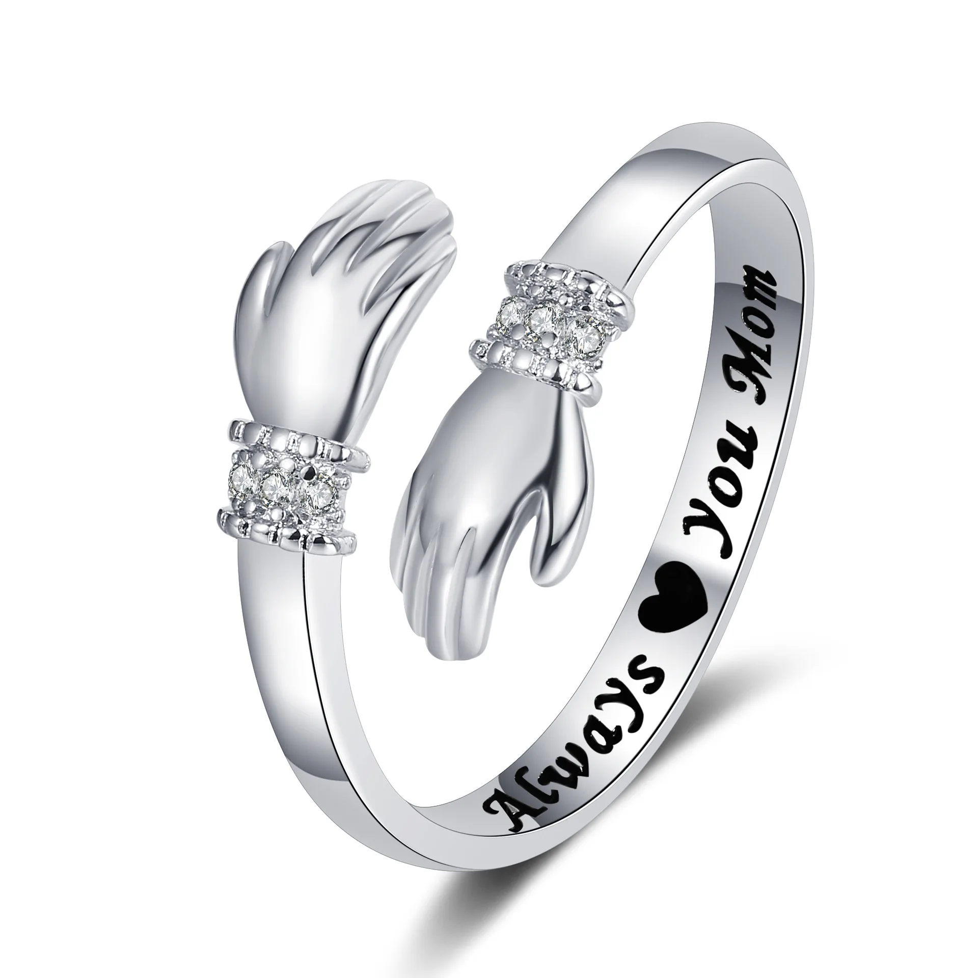 Women's Adjustable Hug Ring, Creative Love Design