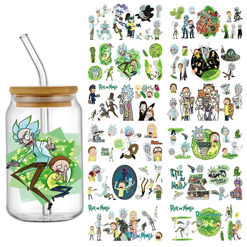 

Мультяшная 3D УФ DTF Libbey Cup Wrap Мультяшная переводная наклейка Клейкая водонепроницаемая для очков Libbey 16 унций DIY моющаяся наклейка на кружку