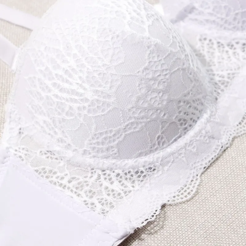 Beauwear 38C 40C 42C 44C Half Cup Plunge Bras for Women Lace Solid Embroidered Bra 85C 90C 95C 100C