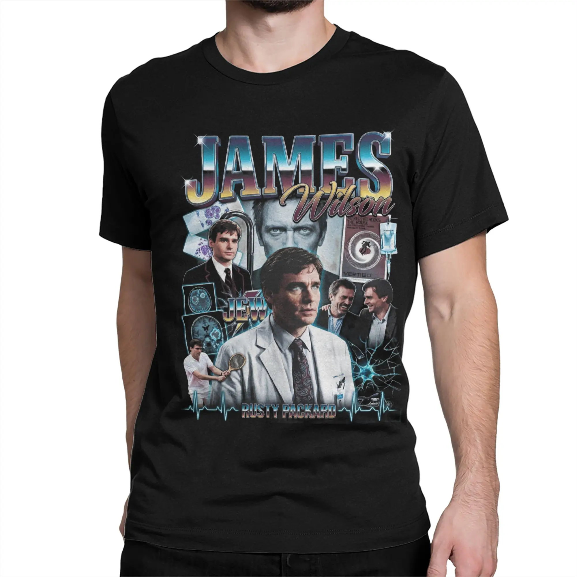 Men Women's Dr James Wilson House MD TV Doctor T Shirts  100% Cotton Tops Crazy Short Sleeve Round Collar Tee Shirt 6XL T-Shirts