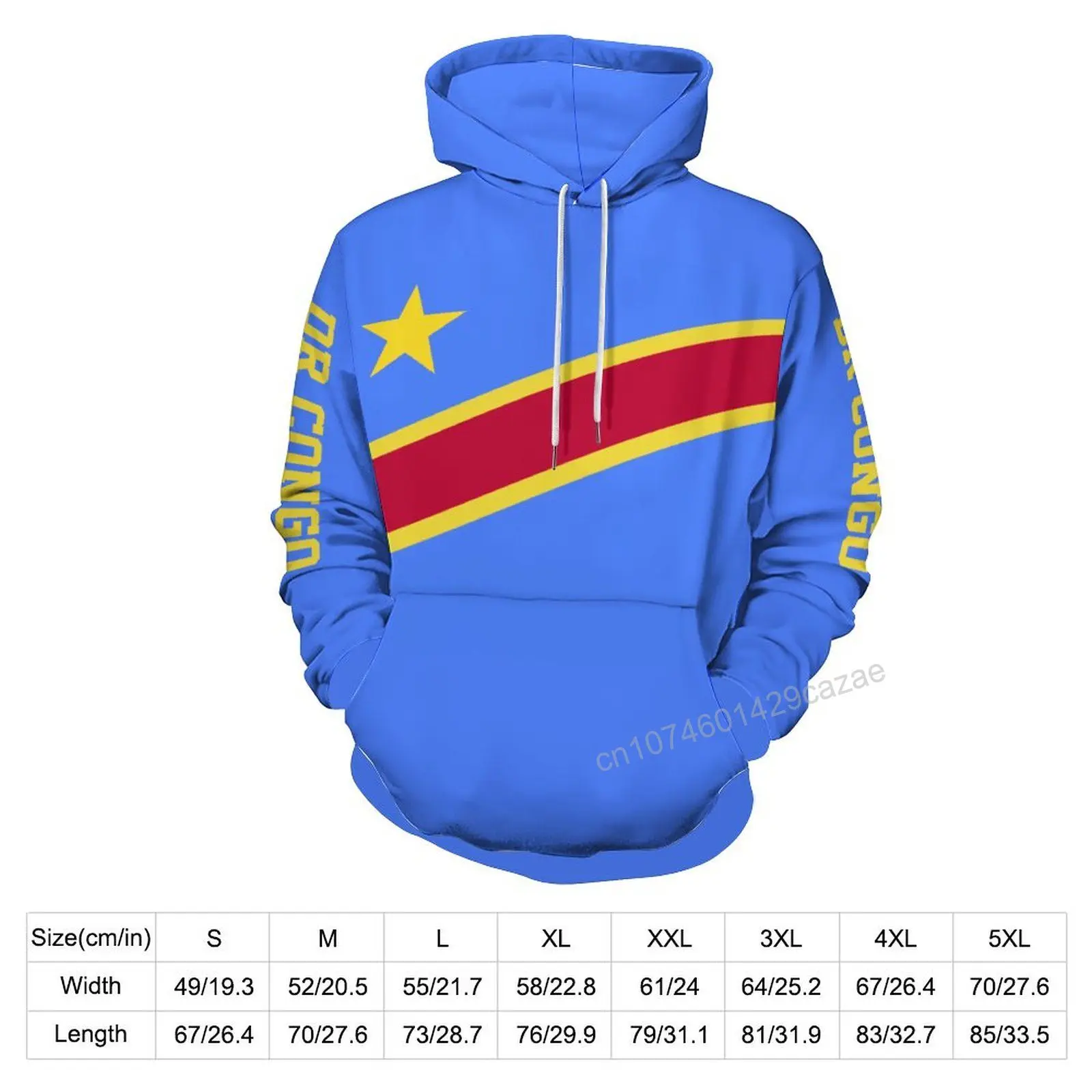 Democratic Republic of Congo Country Flag 3D Hoodie Polyester Cool Men Women Harajuku Sweatshirt Unisex Casual Pullover Hoodies