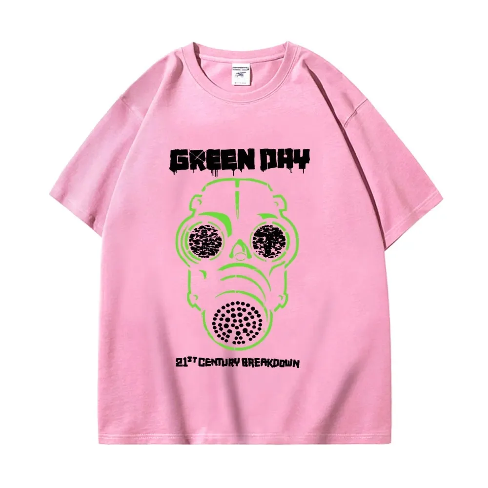 Green Day Rock Band Design Graphic T Shirts Men Gothic Fashion Oversized T-shirt Summer High Quality Cotton T-shirts Streetwear