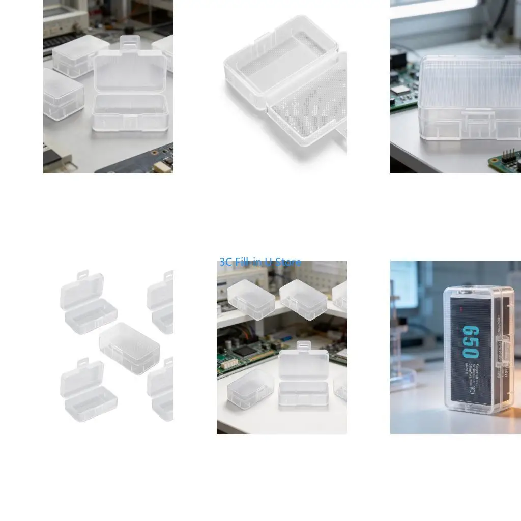 G8TA 9V Battery Holder Box, Compact Plastic Storage Case with Snap-Close Lid for Spare Battery Organization in Home or Toolbox