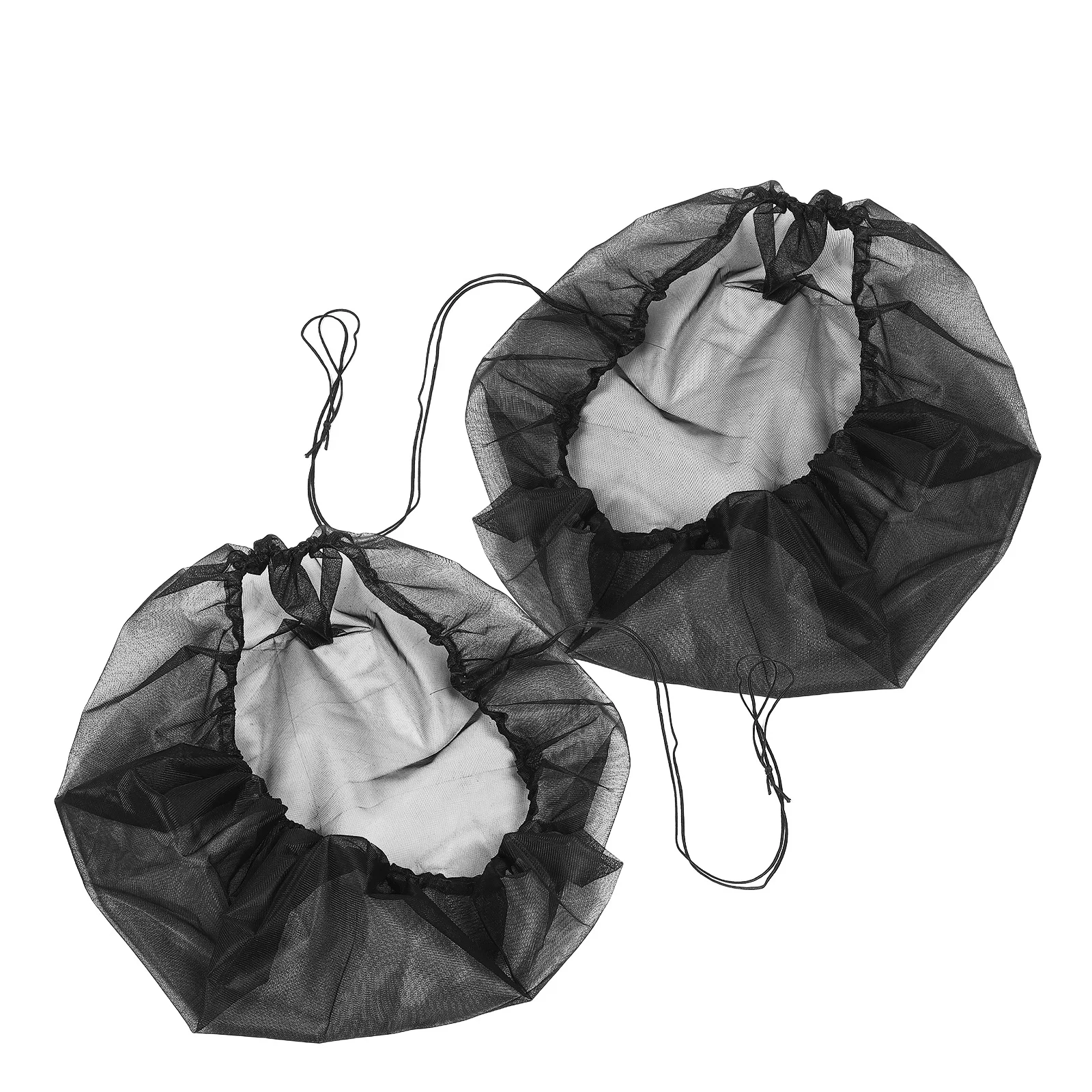 

2Pcs Rain Net Cover 95Cm Mesh Drawstring Leakproof Protector Outdoor Water Collection Bucket Screen Preventing Leaves