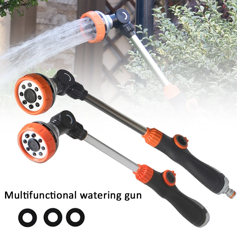 

Garden Hose Nozzle Multifunctional Heavy Duty Adjustable Grip Easy Water Control For Outdoor Watering Gardening Water Gun Nozzle