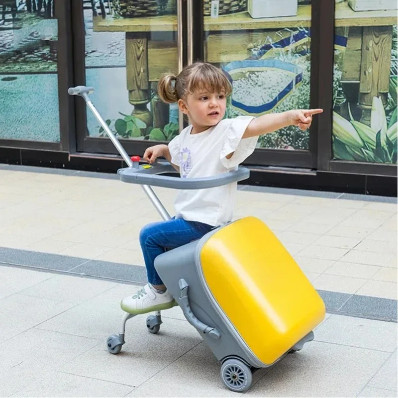 

Fashion Cute Pony Cartoon Trolley Case Sit Travel bags for Children 24" Rolling Luggage Spinner Suitcase Wheels Yellow Duck 20"