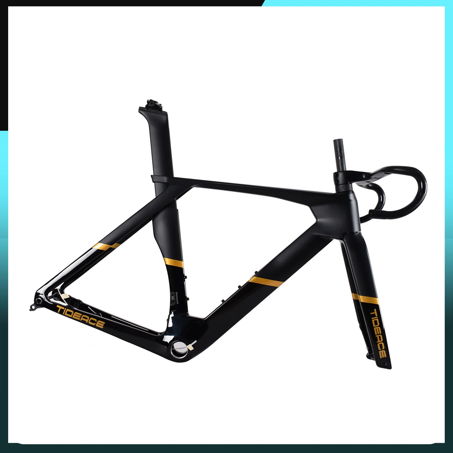 

Карбоновая рама для шоссейного велосипеда ARES Aero Max 32C, T47, дисковые тормоза, внутренняя прокладка тросов, комплект рамы для гоночного велосипеда Tideacebike, 700C