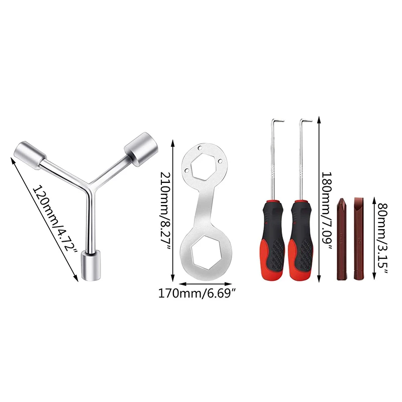 الغسالات المسمار التفكيك إصلاح مفتاح بانة الغسالات أداة خاصة سحب هوك الصيانة الداخلية توفير أداة #6