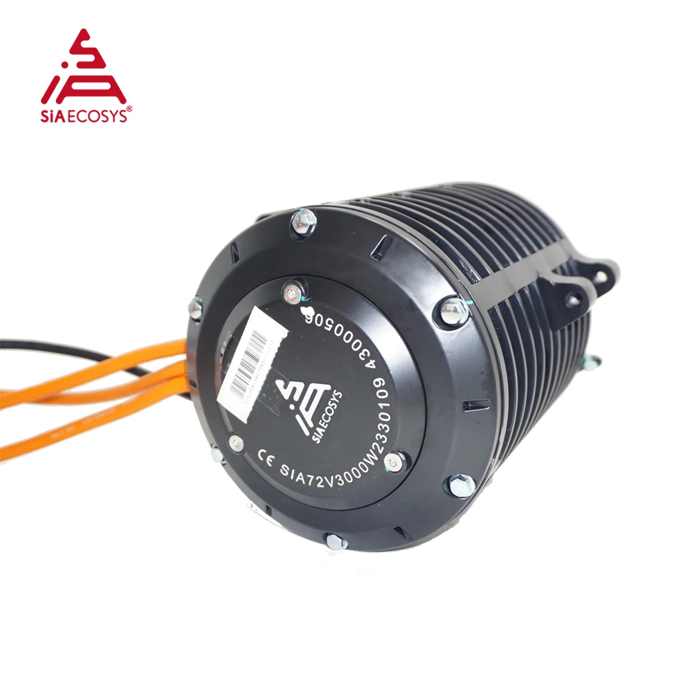 QS Motor 138 V3 70H 72V 100kmph Mid Drive Motor with 1:2.35 gearbox for Electric ATV Motorcycle