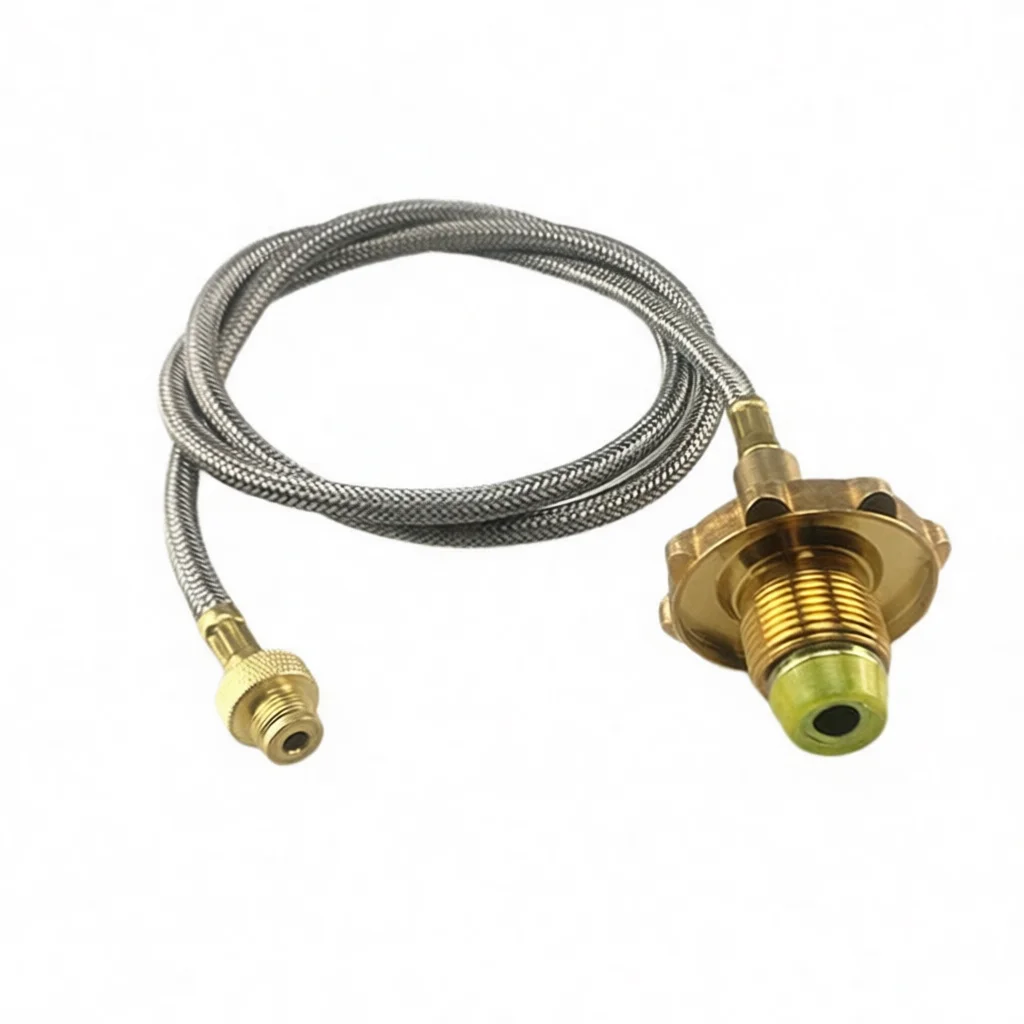 European Standard Gas Cylinder Adapter Camping Stove Connector Portable Liquefied Fuel Transfer Valve Pipe Fitting Tool