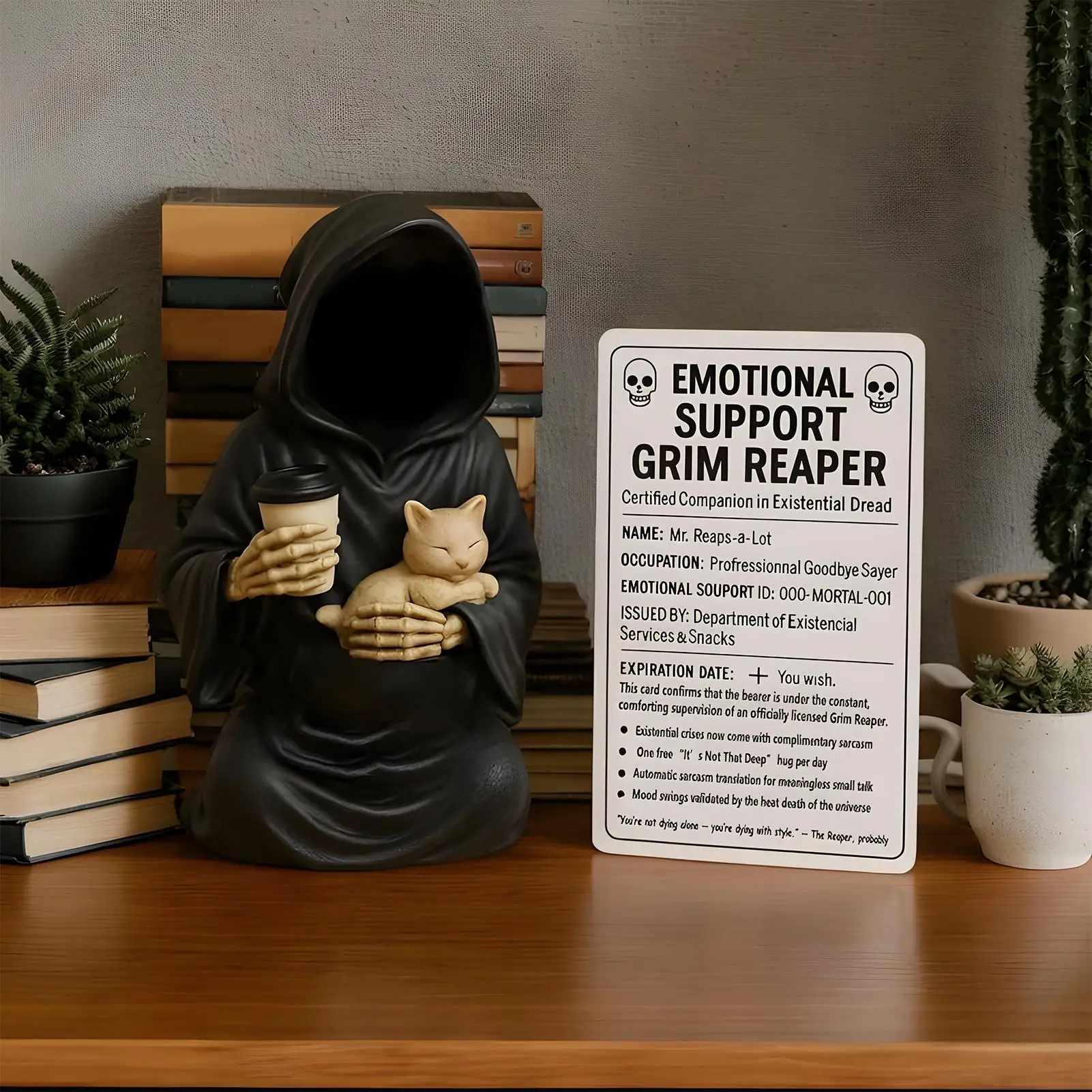 

Sculpture Decor Decorative Resin Statue Gothic Decor Funny Figurines Ornaments Aesthetic Decoration for Desk Bookshelf Room
