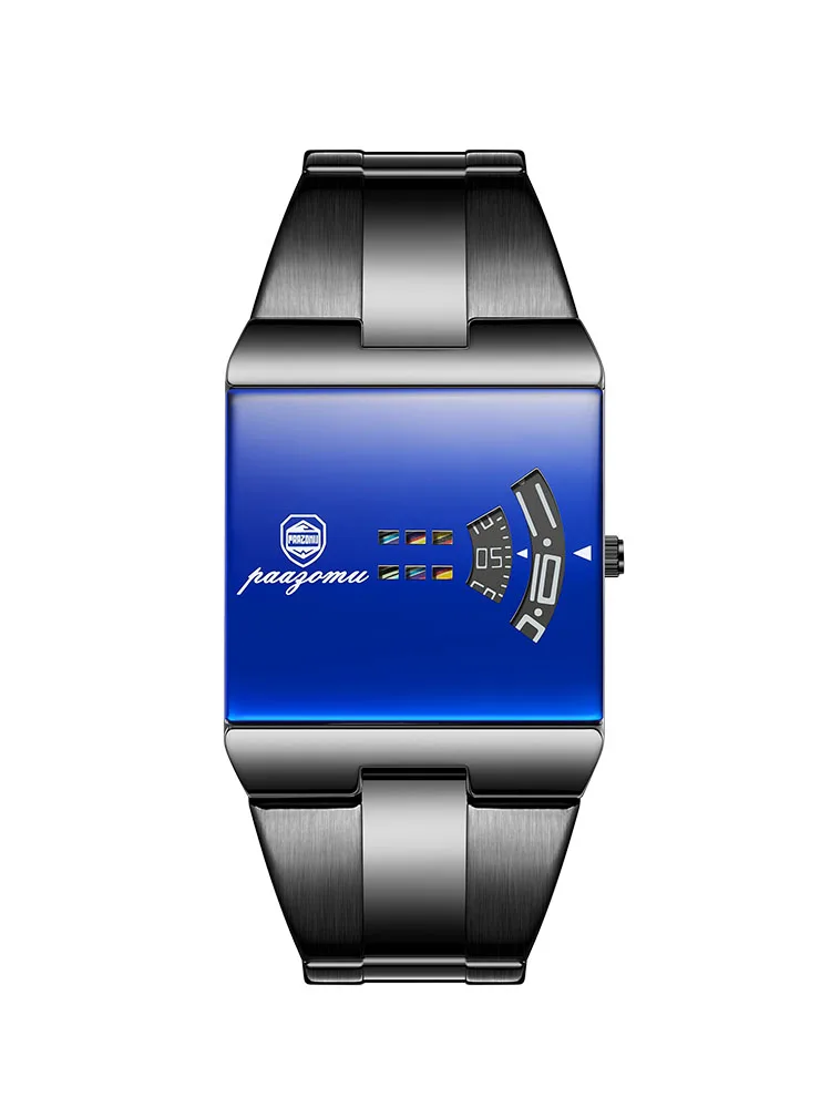 PAAZOMU Modische Original-Herrenuhr Wasserdicht Edelstahl Elegante Herren-Armbanduhr Quarz Casual Business Herrenuhren Reloj