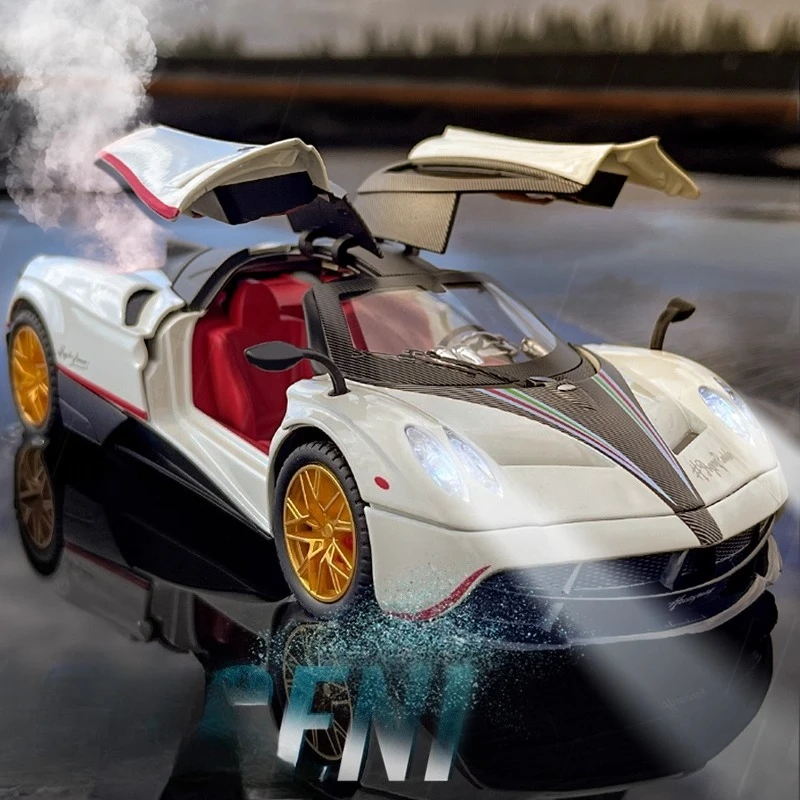 

1:24 Huayra спрей, модель игрушечного автомобиля из сплава, литая под давлением со звуком, светом, модели, коллекция игрушек для мальчиков, лучшие подарки на день рождения