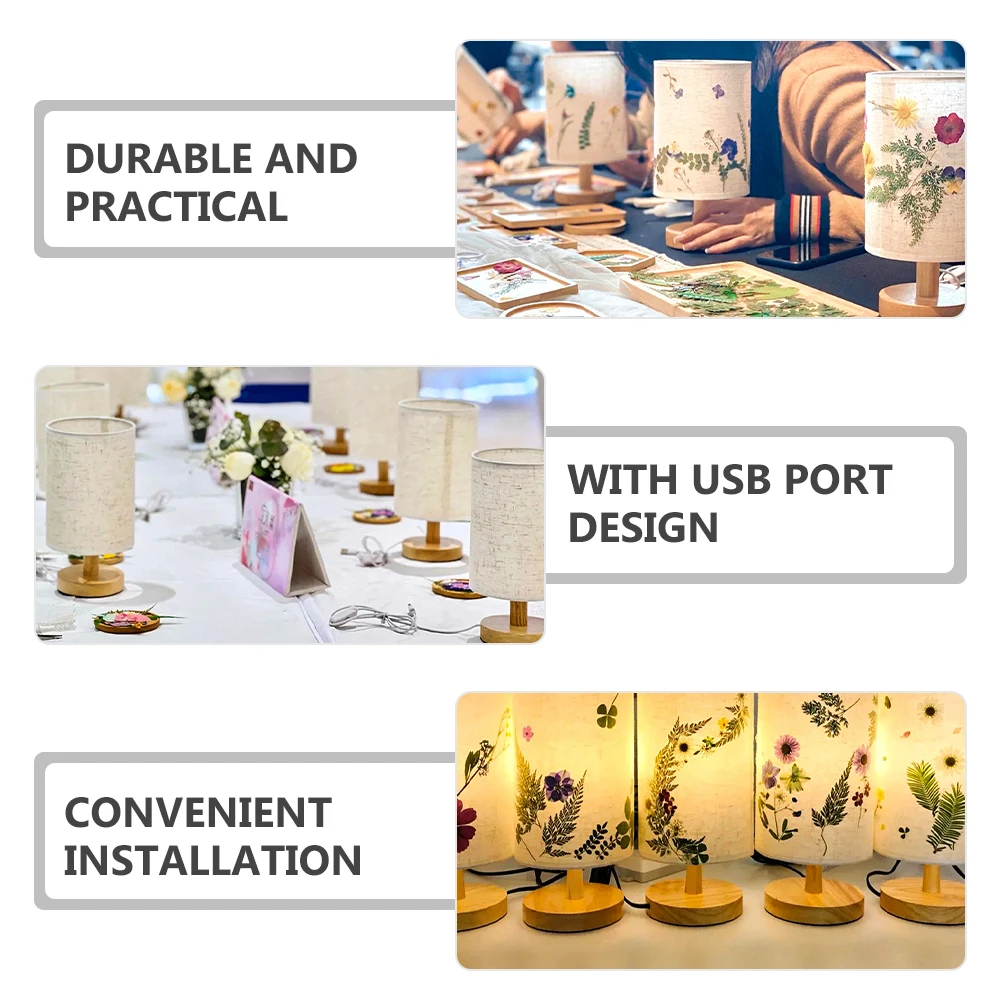 

Fabric Bedside USB Port for Creative Night Light Bedroom Study Dorm Creative Decorative Table Lamps LED Night Lights Gifts