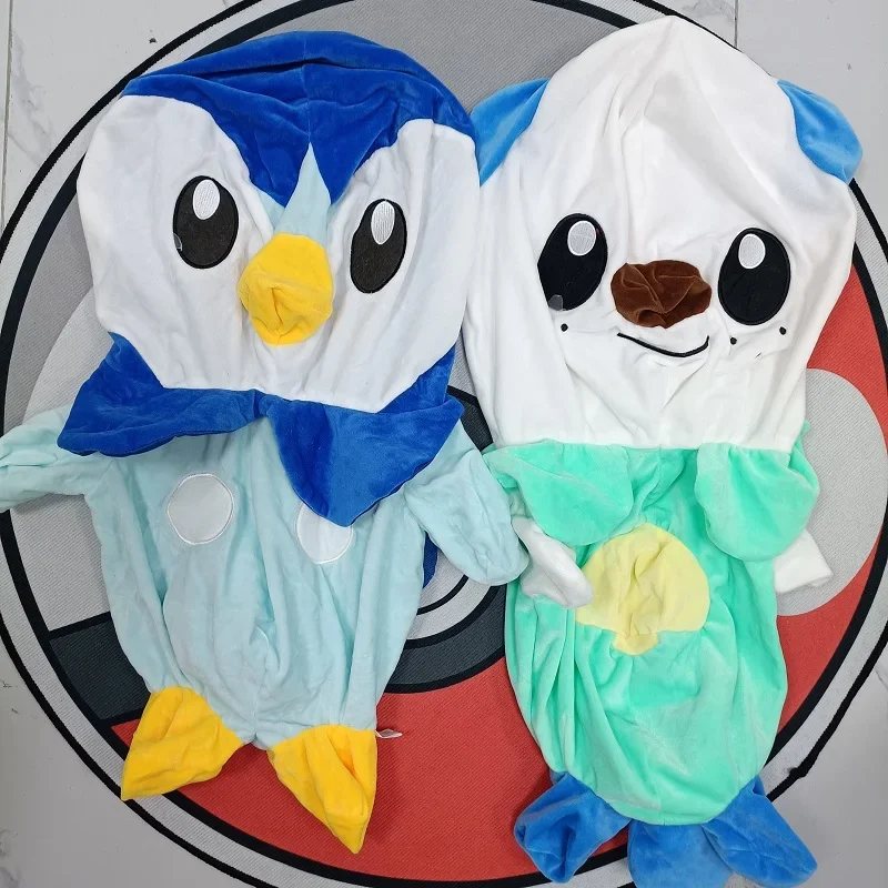 30-80cm Pokemon Piplup Oshawott Plush Toy Leather Case Holster Anime Plushie Cute Large Doll Not Stuffed Semi-finished Toys Gift