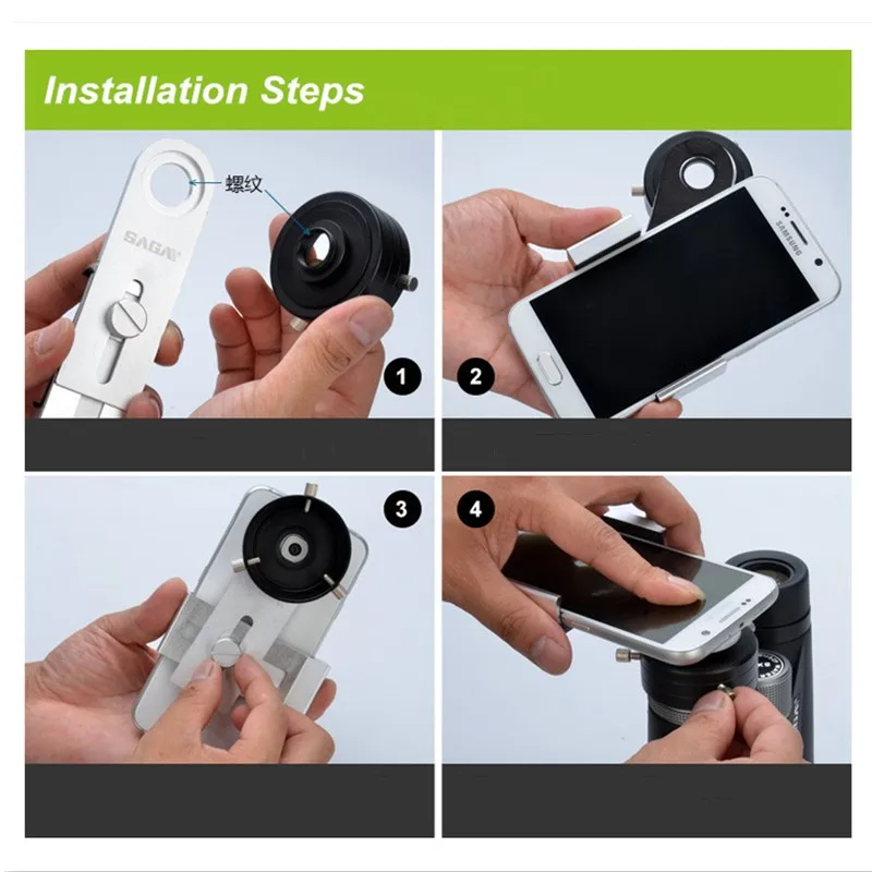 Imagem -06 - Suporte Estável de Metal Completo Universal Suporte do Telefone Móvel Clipe Ocular Lâmpada de Fenda Telescópio Tomada de Montagem Vídeo 2449 mm