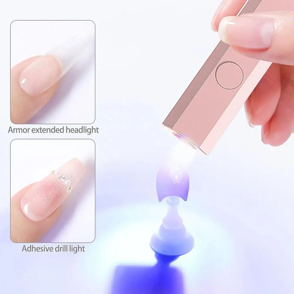 Sèche-ongles UV Portable, Mini lampe à ongles enfichable, thérapie par la lumière portative pour le Gel et les pointes des ongles à durcissement rapide, outil de beauté à usage domestique, bricolage
