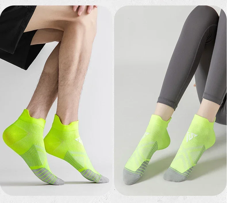 4 paare/los Frau männer Socken Kompression Atmungs Basketball Sport Radfahren Laufen Handtuch Socken Hohe Elastische Rohr Socken – Detail 15
