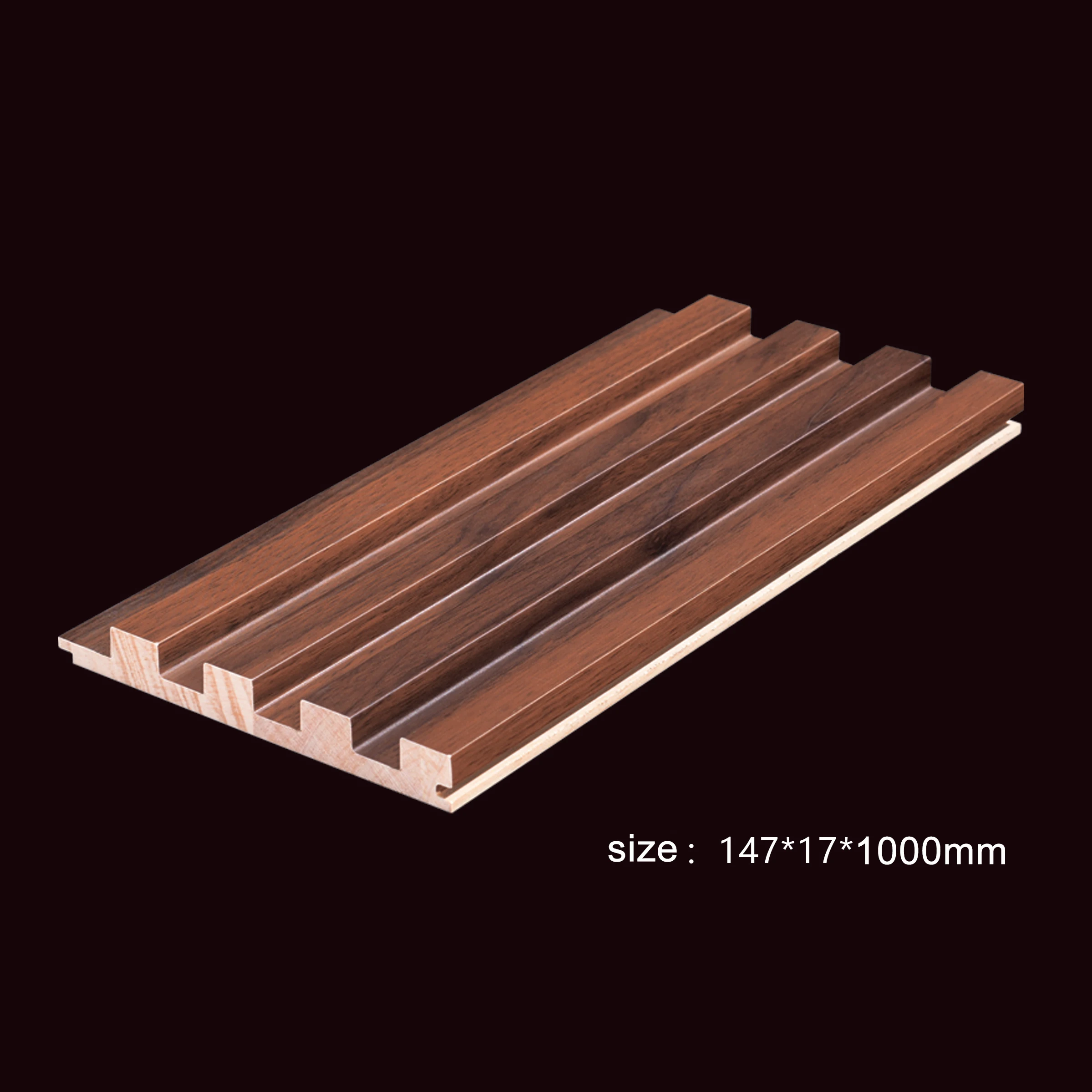 WPC PURE Madeira Cor Flut Painel De Parede, Decoração De Interiores, Fachada De Construção, Fibra De Bambu, Material Board, 2300MMX147MMX18MM, 10 Pcs