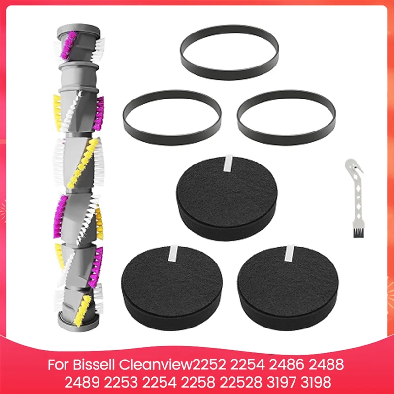 8PCS แปรงเข็มขัดตัวกรอง Forbissell Cleanview หมุนสัตว์เลี้ยง 2252 2254 2486 2253 2254 2258 3197 เครื่องดูดฝุ่น Part-A77G