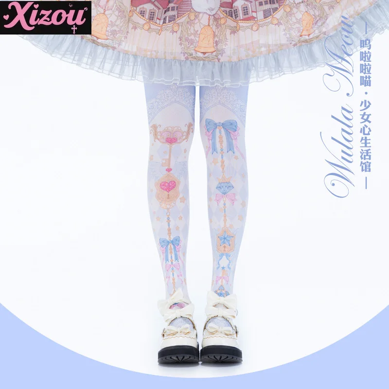 Kawaii Soft Girl Original Candy Color Lolita Knee Socks Lolita Stockings Thigh Socks Sweet Elongated Dopamine Colorful for Women