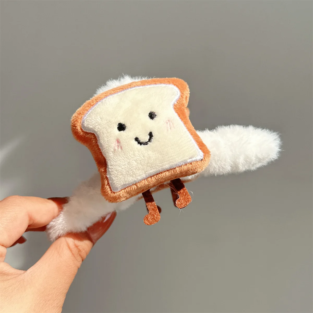 Cute Toast Rice Balls Wash Faces Grab Shark Claws Clips Wash Face Wet-proof Plush