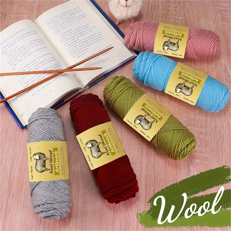 5Pcs X 100g Warm DIY Acrylic Yarn Wool Yarn for Knitting Hand Knitted Yarn Knit Blanket Crochet Yarn