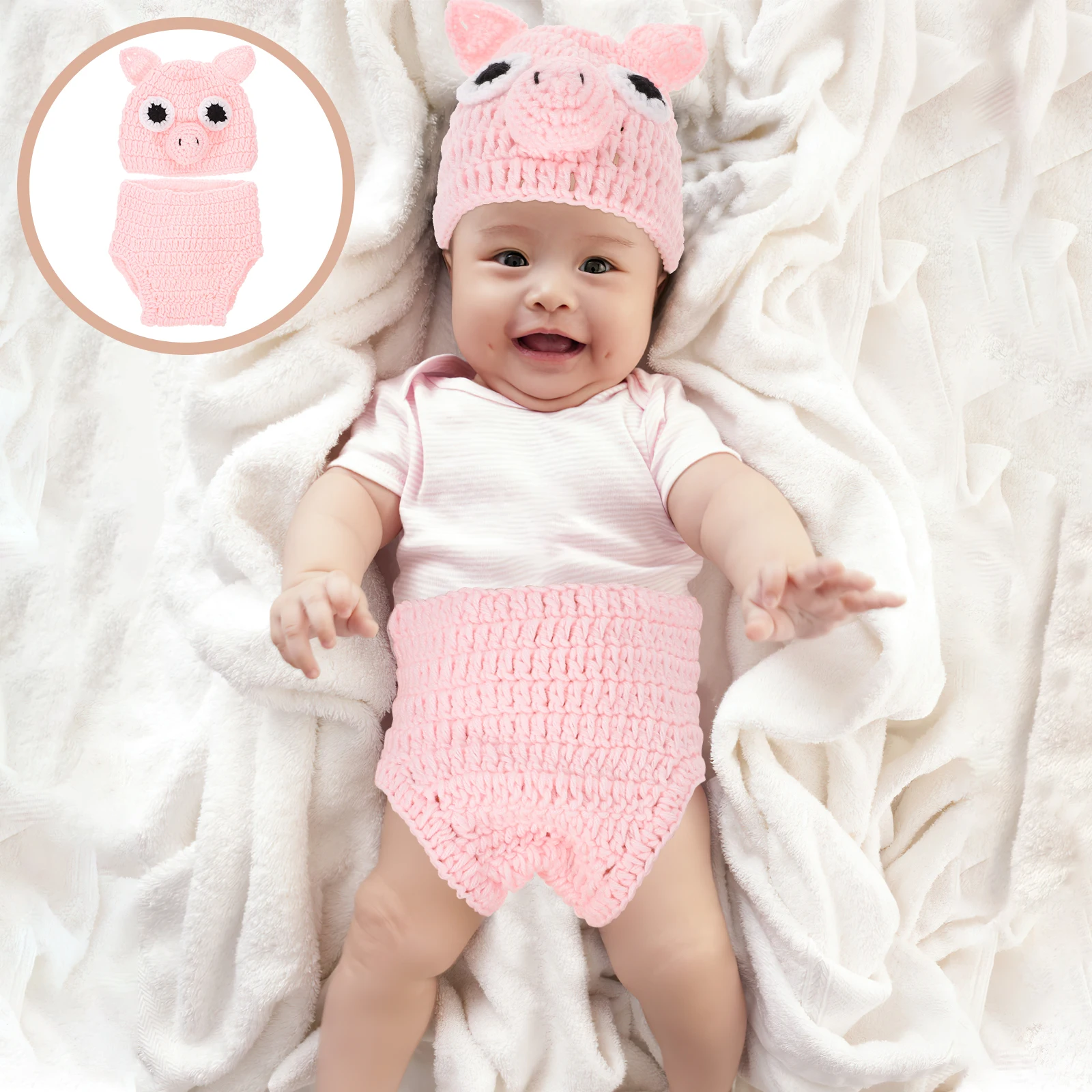 

Newborn Photography Costume Wool Knitting Clothes Girl Boy Props Baby Photography Outfits Shoot Dress Studio Infant