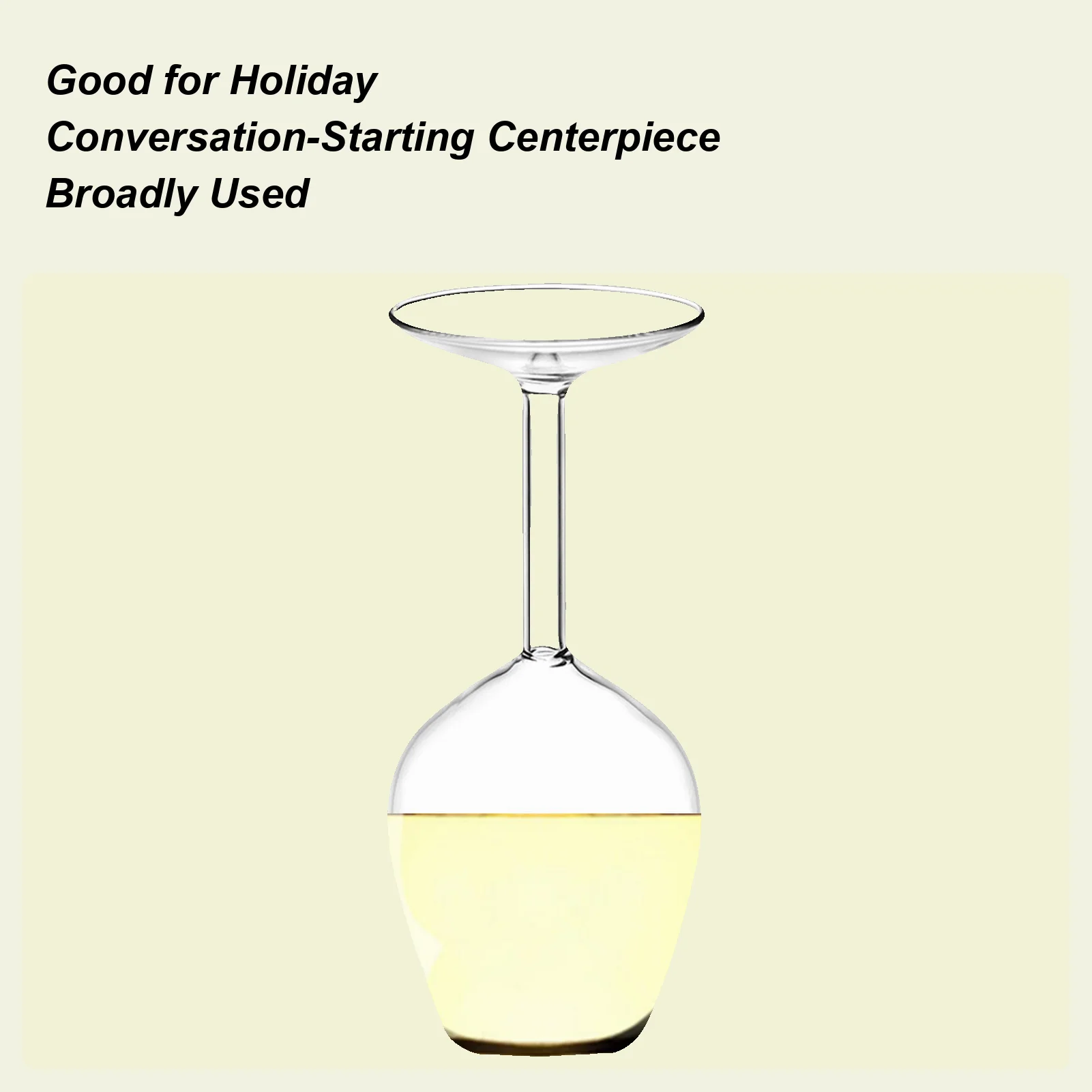 

1pc 14oz Inverted Wine Glass Ideal for Spirits & Cocktails Home Bar and Restaurant Inverted Wineglass Modern Glassware