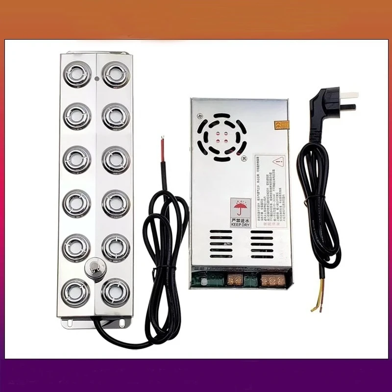 

2026-12 Head Ultrasonic Mist Maker Fogger Stainless Steel Humidifier Hydroponics Nebulizer Water Fountain Pond Atomizer