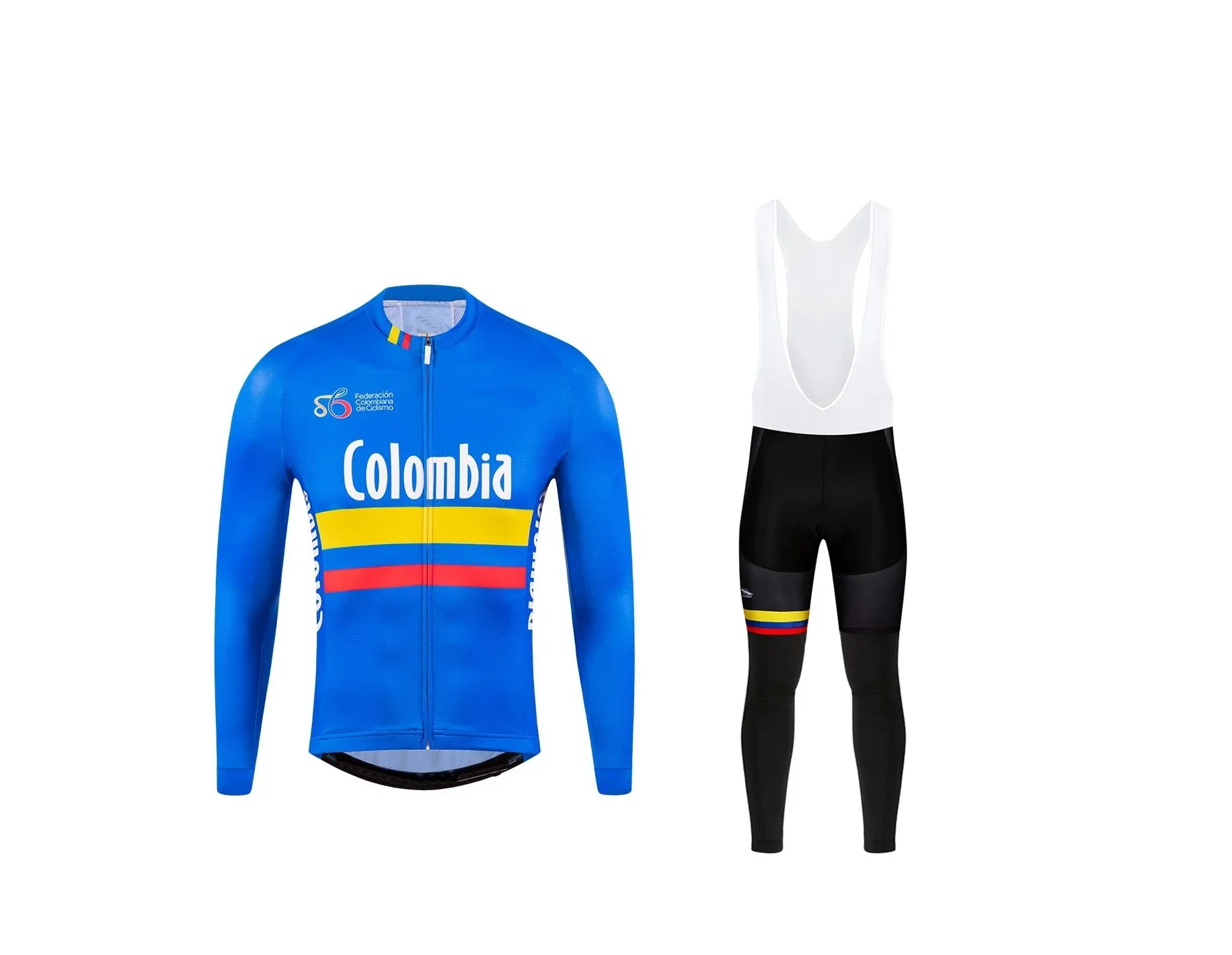 SPRING SUMMER 2024 COLOMBIA NATIONAL TEAM Cycling Jersey Long Sleeve Bicycle Clothing With Bib PANTS Ropa Ciclismo