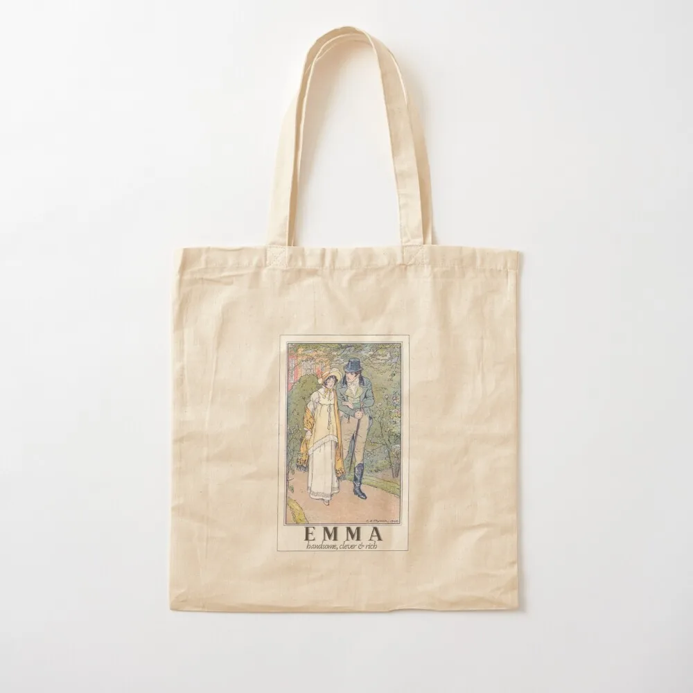 Emma- Jane Austen Tarot Card Tote Bag حقائب للمتسوقين للنساء حقائب قابلة لإعادة الاستخدام حقيبة يد للمتسوقين حزمة صديقة للبيئة