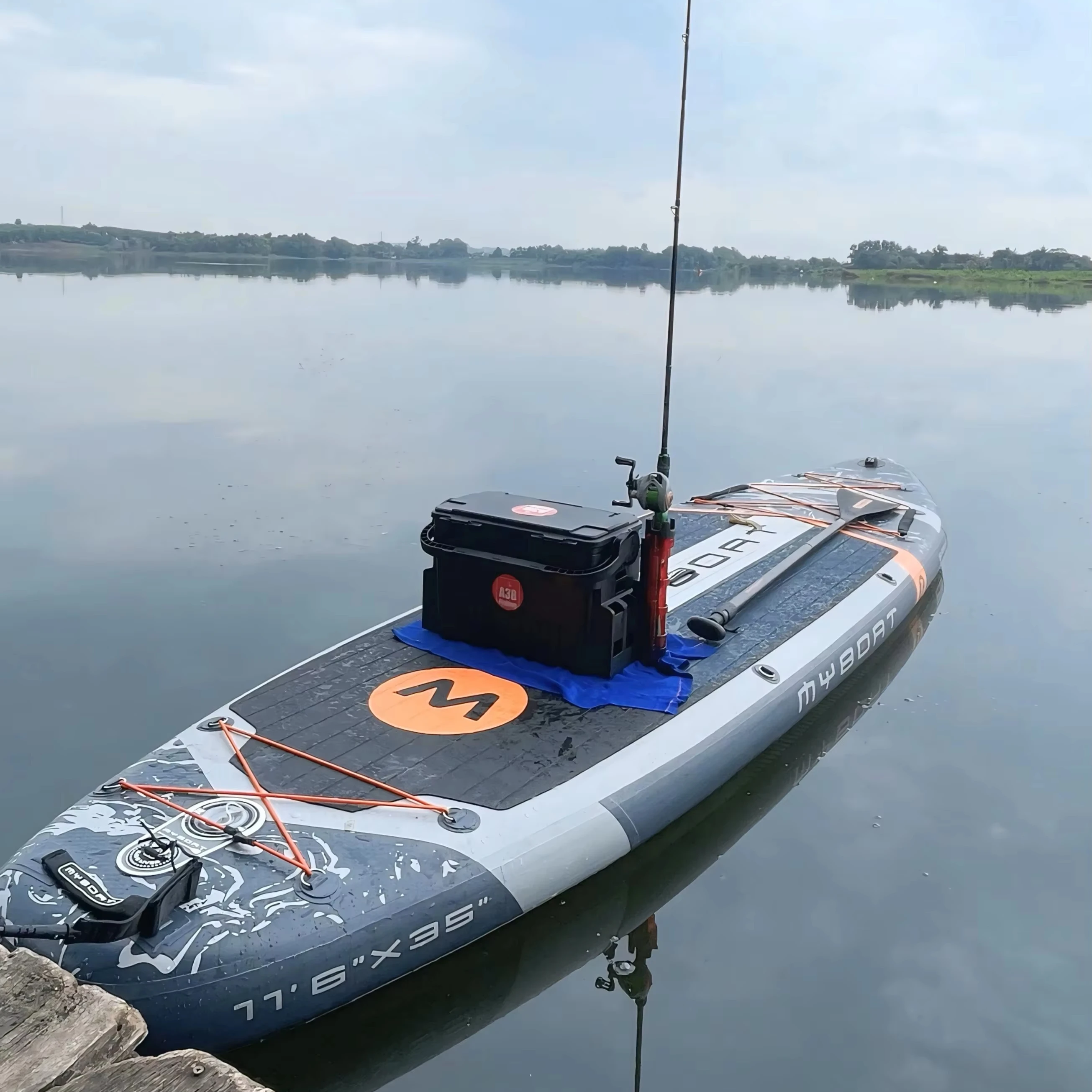 Tabla inflable de SUP redonda, tabla de Paddle de pesca inflable de doble capa, tabla de Paddle inflable de Sup