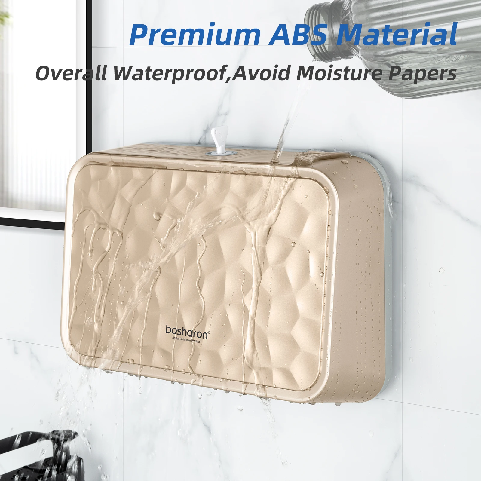 

Commercial Paper Towel Dispenser Wall Mount Multifold Tri Fold Paper Hand Towels Holder No Drilling Waterproof Tissue Dispenser