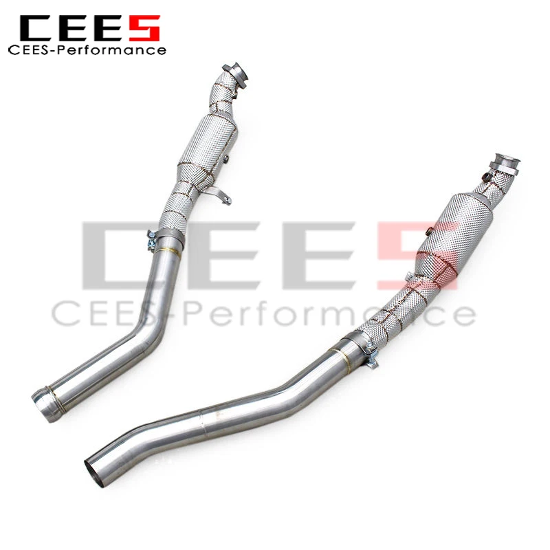 CEES Tuning Exhaust Downpipe for Mercedes-Benz ML63 AMG W164/M156 6.2L 2007-2011 Stainless Steel Exhaust With Catalyst System