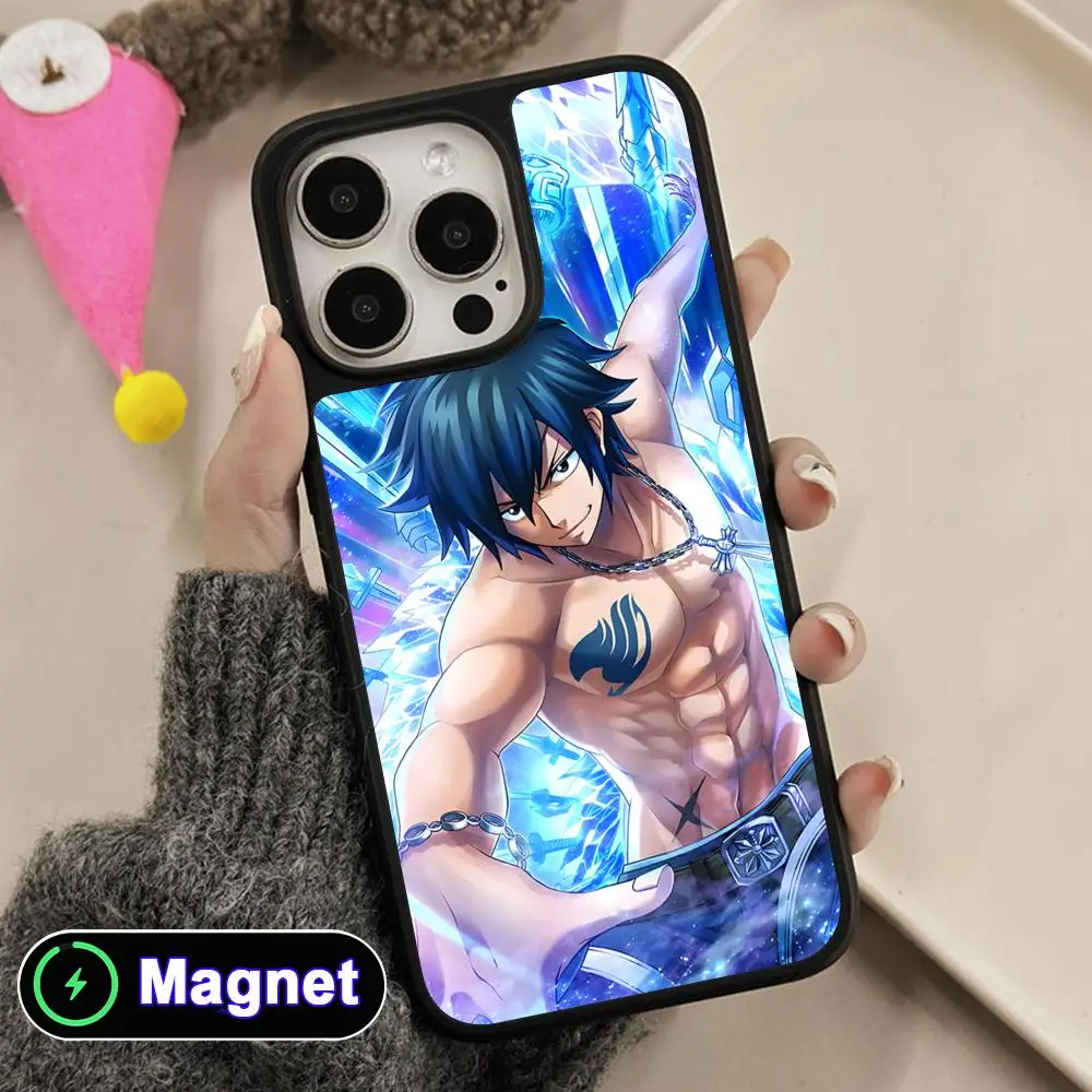 

Fairy Tail Gray Phone Case for iPhone 17 16 15 14 13 12 11 Air Pro Max Plus Matte Surface Magsafe Cover