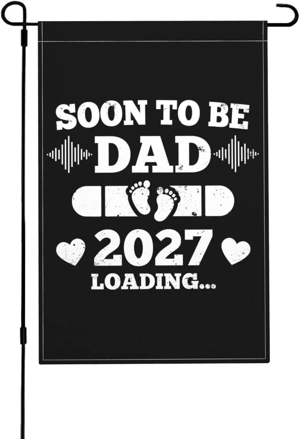 Soon To Be Dad Loading 2027 Garden Flag 12x18 Inch - Double Sided Polyester Yard Flag9 yyi