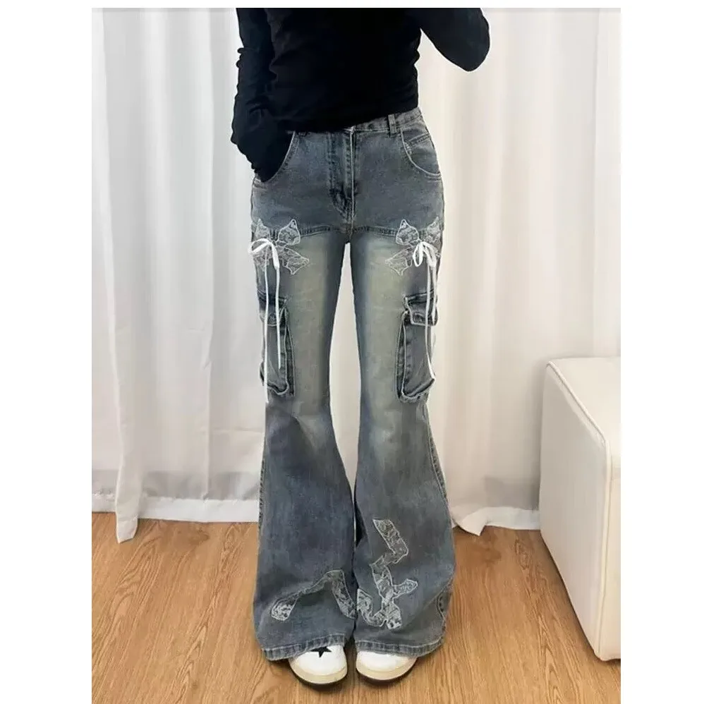 Women's Jeans Pants for Woman Women's Spring Clothes Baggy Jeans Y2k Jorts Jean Shorts Big Size Coquette Shoujo Girl Style Denim