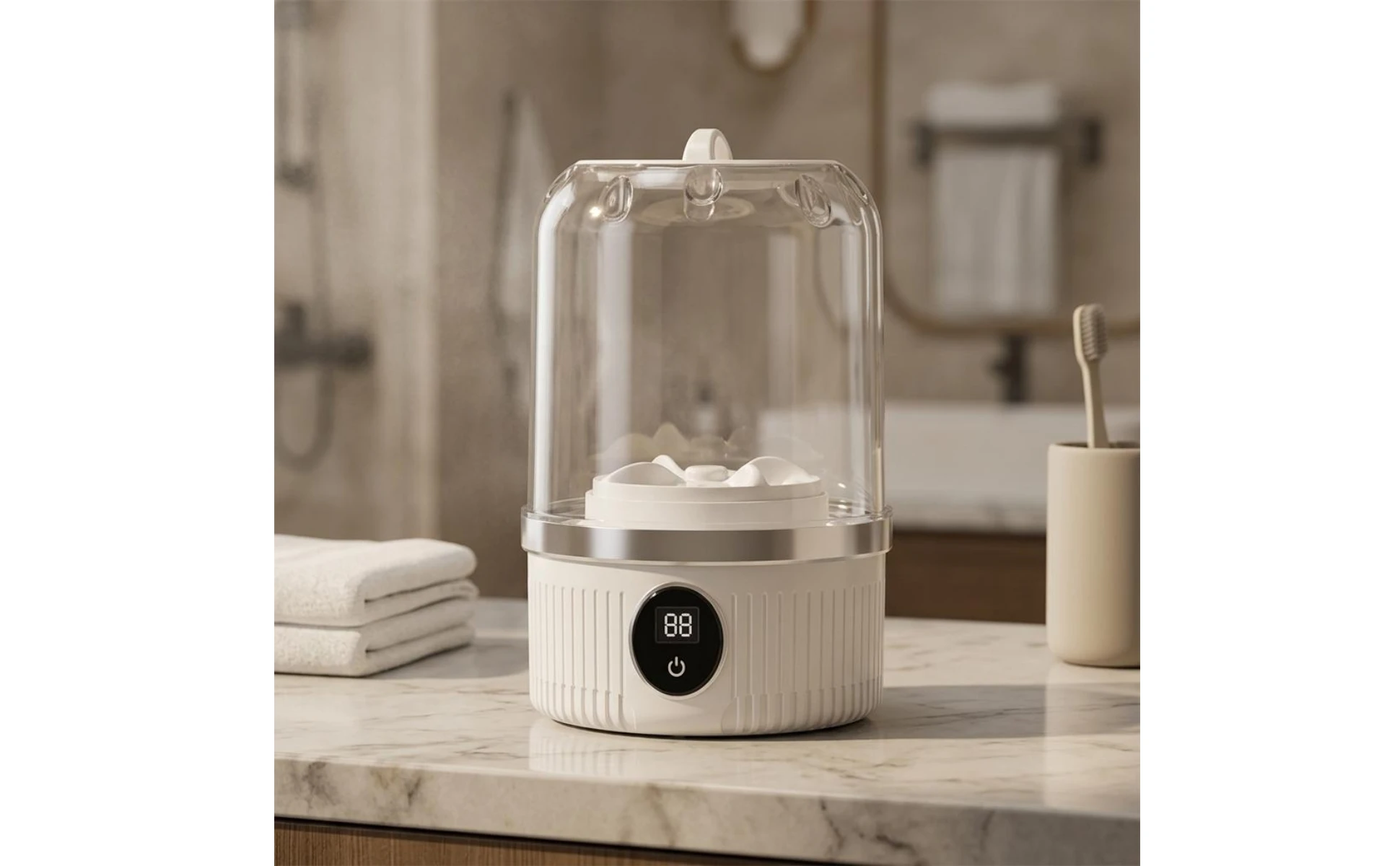 Wireless Mini Washing Machine Transparent Chamber Portable Mini Washer