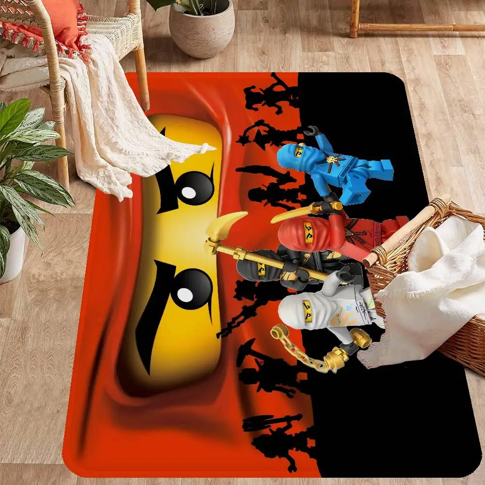 الكرتون N-NinjagoS سجادة باب مدخل الشمال نمط غرفة نوم غرفة المعيشة ممسحة شرفة المنزل المضادة للانزلاق ديكور المنزل الحديث #3