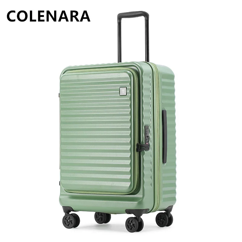 

COLENARA Rolling Suitcase ABS+PC Front Opening Laptop Boarding Case High Capacity Trolley Case 20"24"28 Inch Cabin Luggage