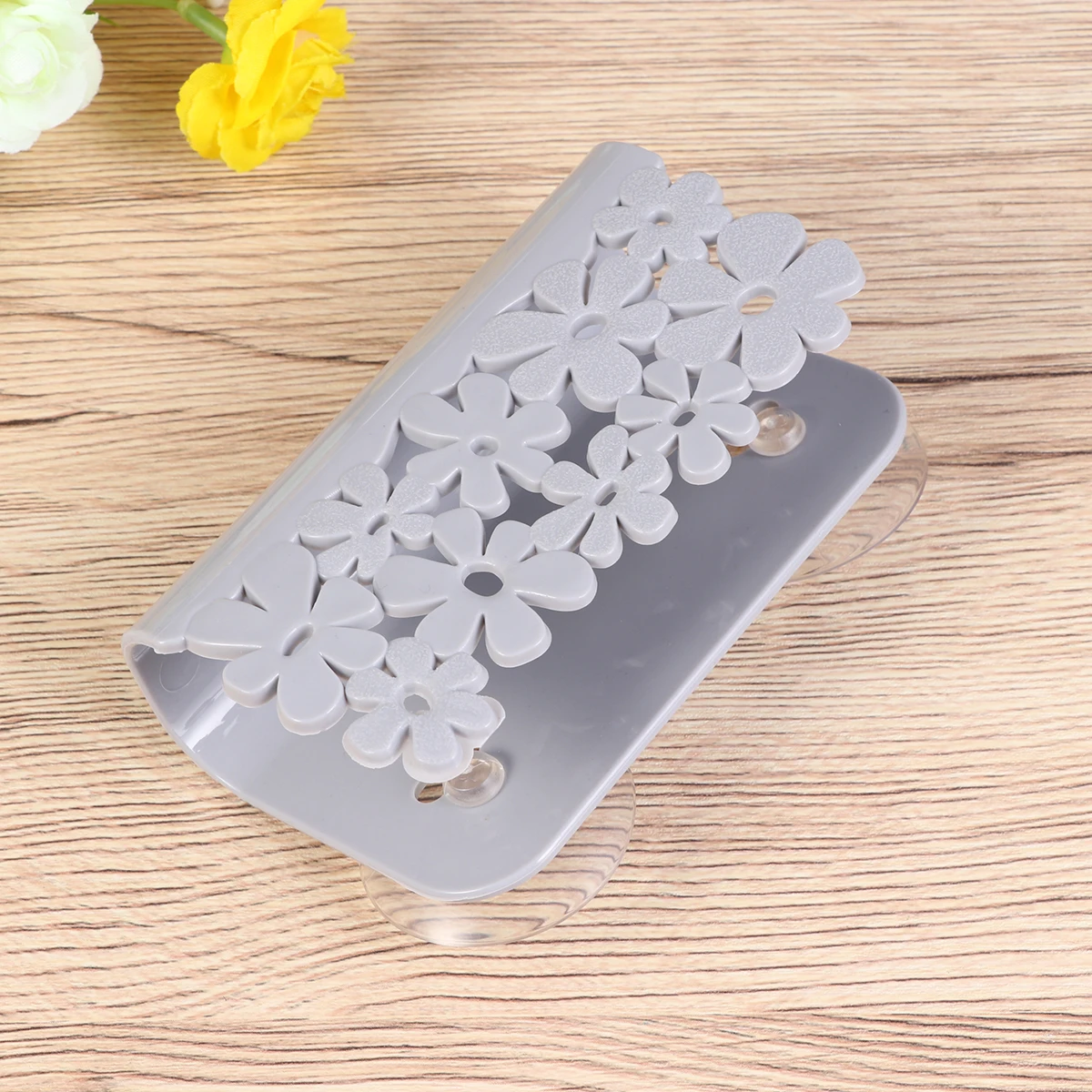 

Sponge Holder Sink Organizer Pp Drain Rack Dishwashing Brush Soap Apricot Color Heavy Duty Kitchen Storage Water Drainage