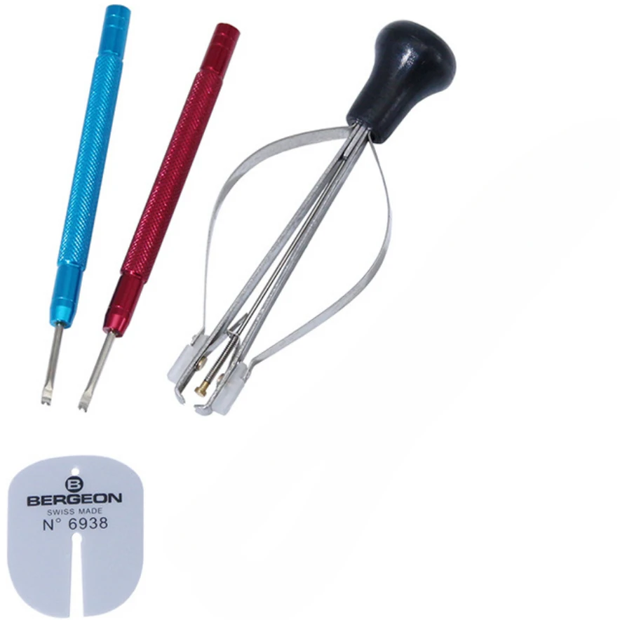 4 قطعة ساعة الأيدي مزيل ساعة الضغط الإبر المنتقى مجتذب المناسب أداة إزالة الصواميل الساعاتي ساعة أداة إصلاح الملحقات عدة