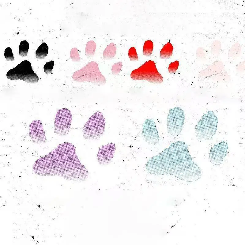 5Pcs Cat Paw Temporary Tattoos Waterproof Animal Footprints Sticker Set for Cosplay and Events