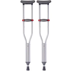 Stainless Steel Aluminum Allo Single Crutch Walking Aid  Armpit Crutches Double Crutches Walker Elderly Rehabilitation Toddler