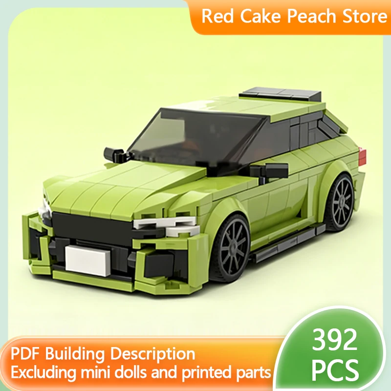 

Модель скоростного гоночного автомобиля MOC, строительные кирпичи RS3, компактный хэтчбек, модульная технология, детские праздничные подарки, сборка игрушек, костюм